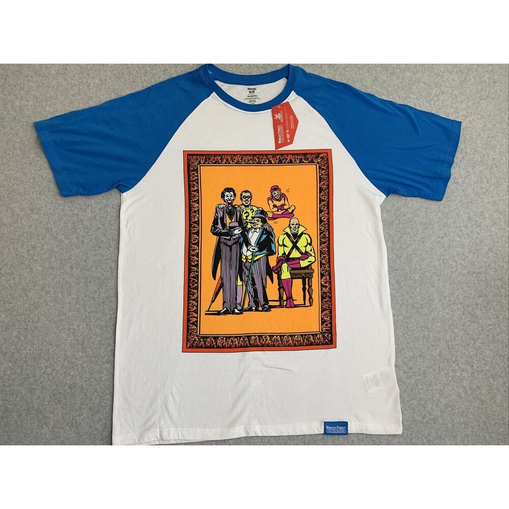 DC Comics Worlds Finest Box Exclusive Justice League Villainβs Shirt Mens XL New